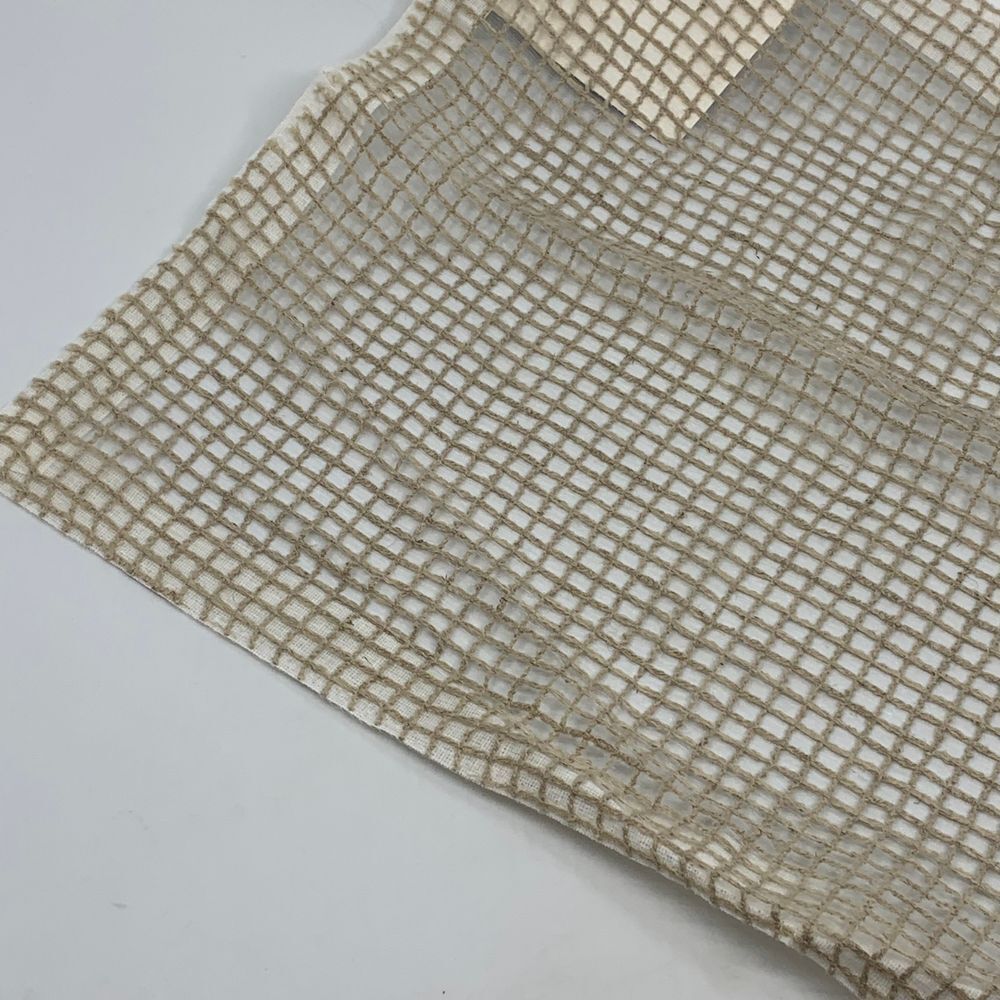 NWT Kravet Railroaded Polyester/Linen Beige Net Fabric Sample/Remnant Crafts